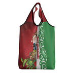 Meri Kirihimete New Zealand Grocery Bag Cute Santa NZ Animals and Pohutukawa