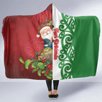 Meri Kirihimete New Zealand Hooded Blanket Cute Santa NZ Animals and Pohutukawa