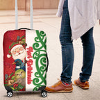 Meri Kirihimete New Zealand Luggage Cover Cute Santa NZ Animals and Pohutukawa