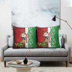 Meri Kirihimete New Zealand Pillow Cover Cute Santa NZ Animals and Pohutukawa