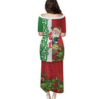 Meri Kirihimete New Zealand Personalised Puletasi Cute Santa NZ Animals and Pohutukawa