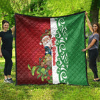 Meri Kirihimete New Zealand Quilt Cute Santa NZ Animals and Pohutukawa