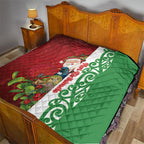 Meri Kirihimete New Zealand Quilt Cute Santa NZ Animals and Pohutukawa