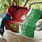 Meri Kirihimete New Zealand Quilt Cute Santa NZ Animals and Pohutukawa