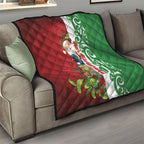 Meri Kirihimete New Zealand Quilt Cute Santa NZ Animals and Pohutukawa