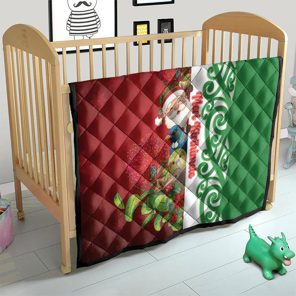 Meri Kirihimete New Zealand Quilt Cute Santa NZ Animals and Pohutukawa