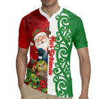 Meri Kirihimete New Zealand Personalised Rugby Jersey Cute Santa NZ Animals and Pohutukawa