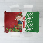 Meri Kirihimete New Zealand Tablecloth Cute Santa NZ Animals and Pohutukawa