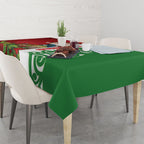 Meri Kirihimete New Zealand Tablecloth Cute Santa NZ Animals and Pohutukawa