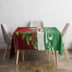 Meri Kirihimete New Zealand Tablecloth Cute Santa NZ Animals and Pohutukawa