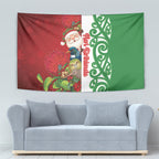 Meri Kirihimete New Zealand Tapestry Cute Santa NZ Animals and Pohutukawa