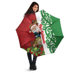 Meri Kirihimete New Zealand Umbrella Cute Santa NZ Animals and Pohutukawa