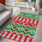 New Zealand Christmas In July Area Rug Meri Kirihimete Hei Tiki Taniko Motifs Seamless