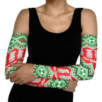 New Zealand Christmas In July Arm Sleeves Meri Kirihimete Hei Tiki Taniko Motifs Seamless