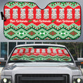 New Zealand Christmas In July Auto Sun Shade Meri Kirihimete Hei Tiki Taniko Motifs Seamless
