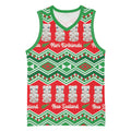 New Zealand Christmas In July Basketball Jersey Meri Kirihimete Hei Tiki Taniko Motifs Seamless