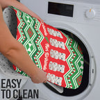 New Zealand Christmas In July Bathroom Set Meri Kirihimete Hei Tiki Taniko Motifs Seamless
