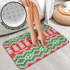 New Zealand Christmas In July Bathroom Set Meri Kirihimete Hei Tiki Taniko Motifs Seamless