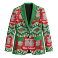 New Zealand Christmas In July Blazer Meri Kirihimete Hei Tiki Taniko Motifs Seamless