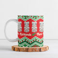 New Zealand Christmas In July Ceramic Mug Meri Kirihimete Hei Tiki Taniko Motifs Seamless