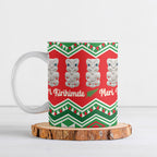 New Zealand Christmas In July Ceramic Mug Meri Kirihimete Hei Tiki Taniko Motifs Seamless