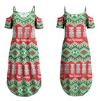 New Zealand Christmas In July Couples Matching Summer Maxi Dress and Hawaiian Shirt Meri Kirihimete Hei Tiki Taniko Motifs Seamless LT14