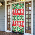 New Zealand Christmas In July Door Cover Meri Kirihimete Hei Tiki Taniko Motifs Seamless