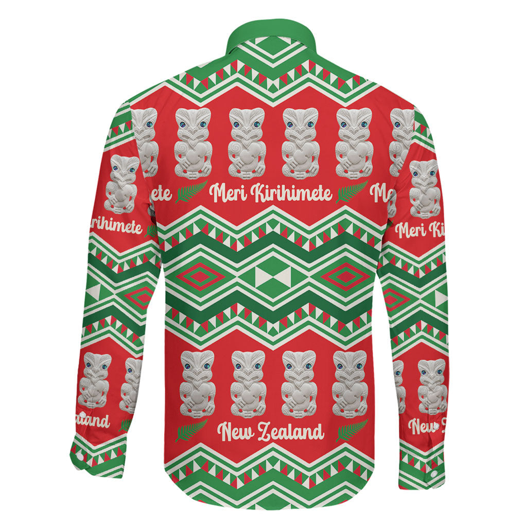 New Zealand Christmas In July Family Matching Puletasi and Hawaiian Shirt Meri Kirihimete Hei Tiki Taniko Motifs Seamless