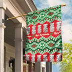New Zealand Christmas In July Garden Flag Meri Kirihimete Hei Tiki Taniko Motifs Seamless