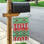 New Zealand Christmas In July Garden Flag Meri Kirihimete Hei Tiki Taniko Motifs Seamless