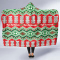 New Zealand Christmas In July Hooded Blanket Meri Kirihimete Hei Tiki Taniko Motifs Seamless