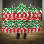 New Zealand Christmas In July Hooded Blanket Meri Kirihimete Hei Tiki Taniko Motifs Seamless