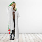 New Zealand Christmas In July Hooded Blanket Meri Kirihimete Hei Tiki Taniko Motifs Seamless