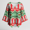 New Zealand Christmas In July Kimono Sleeve Blouse Meri Kirihimete Hei Tiki Taniko Motifs Seamless