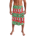 New Zealand Christmas In July Lavalava Meri Kirihimete Hei Tiki Taniko Motifs Seamless