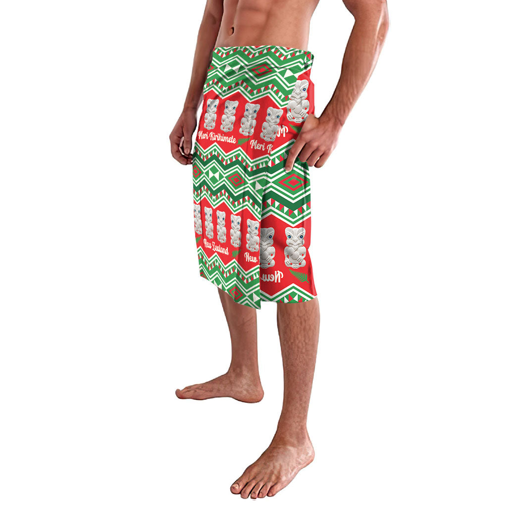New Zealand Christmas In July Lavalava Meri Kirihimete Hei Tiki Taniko Motifs Seamless