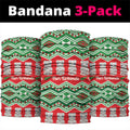 New Zealand Christmas In July Neck Gaiter Meri Kirihimete Hei Tiki Taniko Motifs Seamless