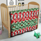 New Zealand Christmas In July Quilt Meri Kirihimete Hei Tiki Taniko Motifs Seamless
