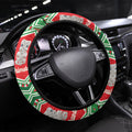 New Zealand Christmas In July Steering Wheel Cover Meri Kirihimete Hei Tiki Taniko Motifs Seamless