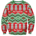 New Zealand Christmas In July Sweatshirt Meri Kirihimete Hei Tiki Taniko Motifs Seamless