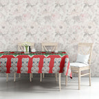 New Zealand Christmas In July Tablecloth Meri Kirihimete Hei Tiki Taniko Motifs Seamless