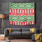 New Zealand Christmas In July Tapestry Meri Kirihimete Hei Tiki Taniko Motifs Seamless