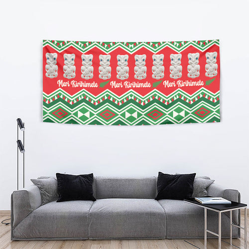 New Zealand Christmas In July Tapestry Meri Kirihimete Hei Tiki Taniko Motifs Seamless
