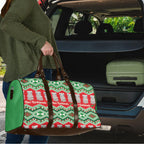New Zealand Christmas In July Travel Bag Meri Kirihimete Hei Tiki Taniko Motifs Seamless