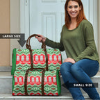New Zealand Christmas In July Travel Bag Meri Kirihimete Hei Tiki Taniko Motifs Seamless