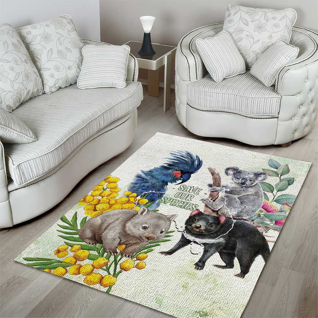 National Threatened Species Day Australia Area Rug Aussie Animals Save Our Species - Aussie Hoodie