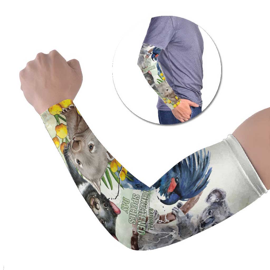 National Threatened Species Day Australia Arm Sleeves Aussie Animals Save Our Species - Aussie Hoodie