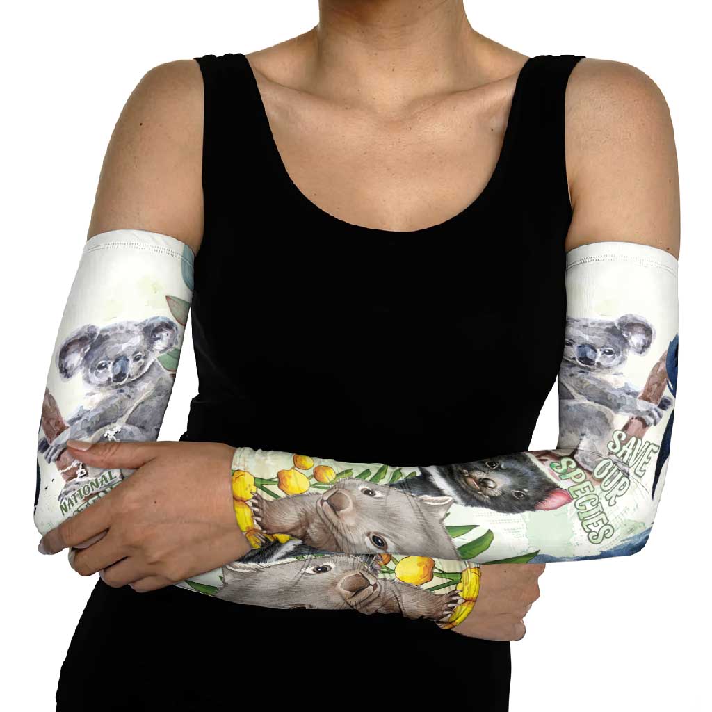 National Threatened Species Day Australia Arm Sleeves Aussie Animals Save Our Species - Aussie Hoodie