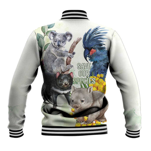 National Threatened Species Day Australia Baseball Jacket Aussie Animals Save Our Species - Aussie Hoodie