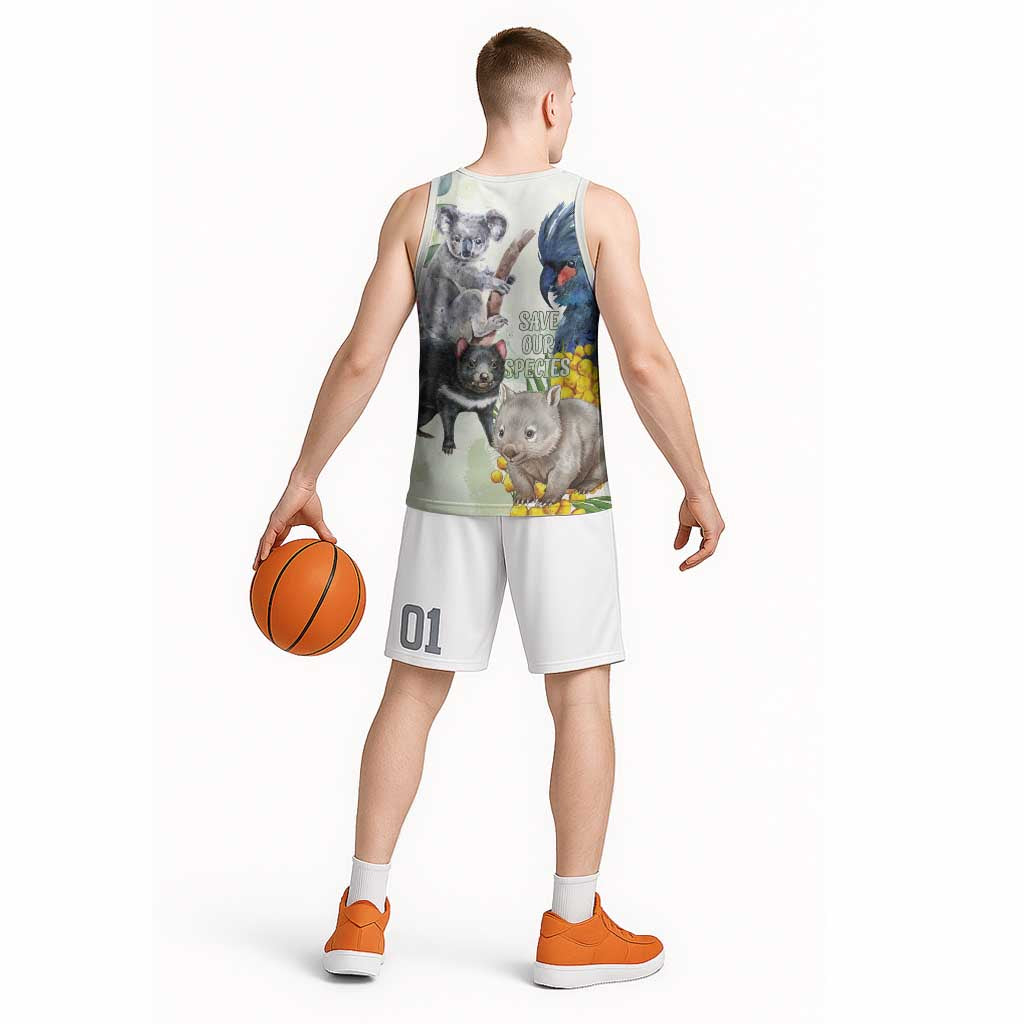 National Threatened Species Day Australia Basketball Jersey Aussie Animals Save Our Species - Aussie Hoodie